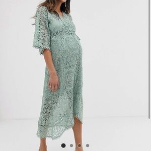 ASOS Maternity Green Wrap Dress